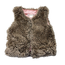 Load image into Gallery viewer, Girls Target, lined faux fur vest, 3 hook fasten, GUC, size 1,  