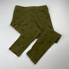Load image into Gallery viewer, Girls Anko, khaki floral leggings, Inside leg: 44cm, FUC, size 7,  