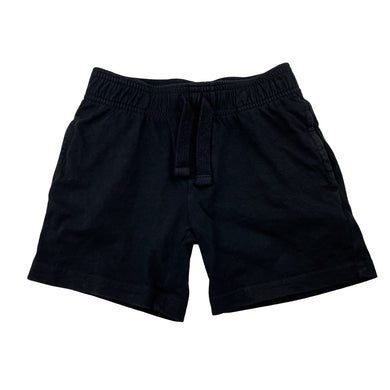 Boys Anko, black cotton shorts, elasticated, GUC, size 4,  