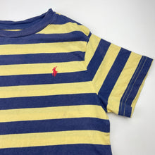 Load image into Gallery viewer, Boys Polo Ralph Lauren, striped cotton tee / top, wash fade &amp; small marks, FUC, size 6,  