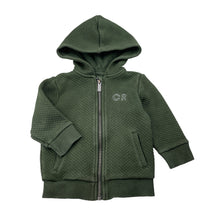 Load image into Gallery viewer, Boys Country Road, dark green zip hoodie sweater, wash fade, FUC, size 1,  