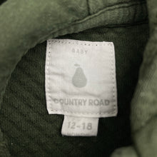Load image into Gallery viewer, Boys Country Road, dark green zip hoodie sweater, wash fade, FUC, size 1,  