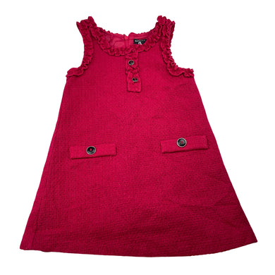 Girls Sista, lined red sleeveless dress, FUC, size 4, L: 52cm