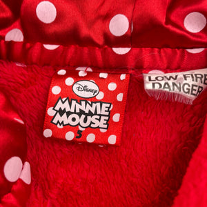 Girls Disney, Minnie Mouse fleece dressing gown / bath robe, GUC, size 5,  