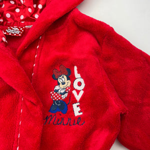 Girls Disney, Minnie Mouse fleece dressing gown / bath robe, GUC, size 5,  