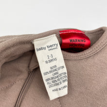 Load image into Gallery viewer, Unisex Baby Berry, wadded organic cotton sleeping bag, no tog rating, L: 90cm, GUC, size 2-3,  