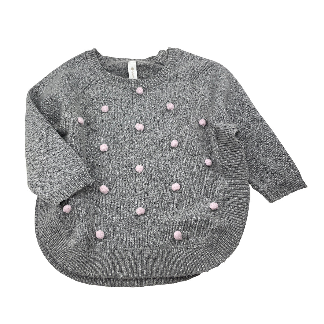 Girls Dymples, metallic knit sweater / jumper, GUC, size 2,  