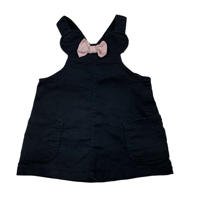Girls Disney, Minnie Mouse overalls dress / pinafore, EUC, size 00, L: 39cm