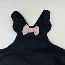 Load image into Gallery viewer, Girls Disney, Minnie Mouse overalls dress / pinafore, EUC, size 00, L: 39cm