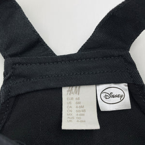 Girls Disney, Minnie Mouse overalls dress / pinafore, EUC, size 00, L: 39cm