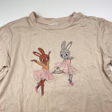 Load image into Gallery viewer, Girls H&amp;M, cotton tee / top, ballerina rabbits, EUC, size 5-6,  