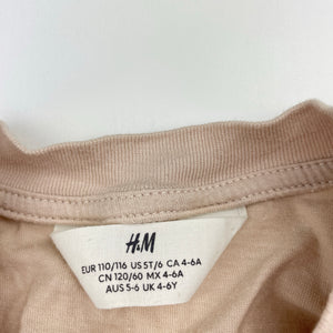 Girls H&M, cotton tee / top, ballerina rabbits, EUC, size 5-6,  