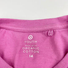 Load image into Gallery viewer, Girls Target, organic cotton long sleeve tee / top, FUC, size 14,  
