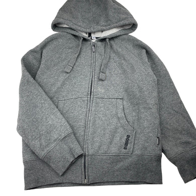 Unisex Bonds, grey fleece lined zip hoodie sweater, EUC, size 10,  