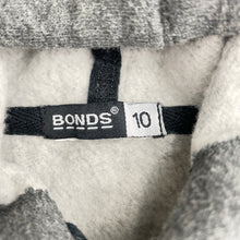 Load image into Gallery viewer, Unisex Bonds, grey fleece lined zip hoodie sweater, EUC, size 10,  