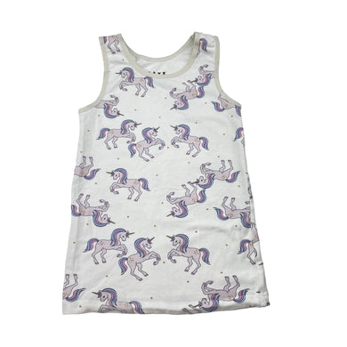 Girls MAXX, stretchy singlet top, unicorns, GUC, size 4-6,  