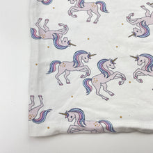 Load image into Gallery viewer, Girls MAXX, stretchy singlet top, unicorns, GUC, size 4-6,  