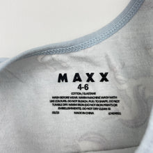 Load image into Gallery viewer, Girls MAXX, blue stretchy singlet top, unicorns, GUC, size 4-6,  