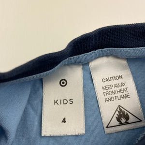Boys Target, cotton long sleeve pyjama top, diggers, GUC, size 4,  
