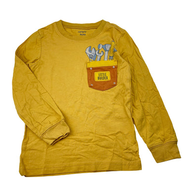 Boys Carters, cotton long sleeve tee / top, builder, EUC, size 4,  