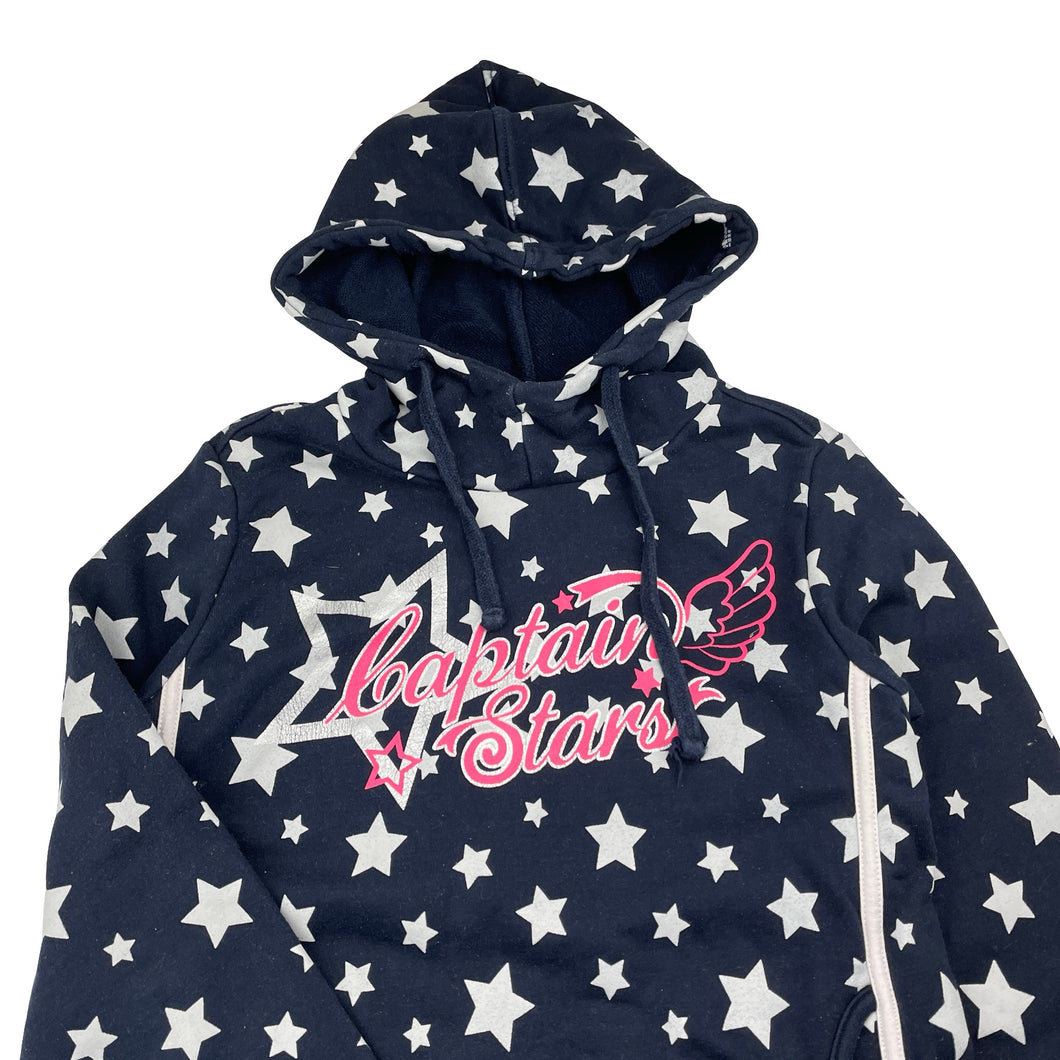 Girls Captain Papa, navy hoodie sweater, stars, FUC, size 12,  