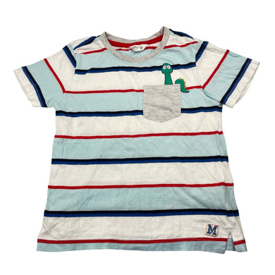 Boys Milkshake, striped cotton tee / top, dinosaur, FUC, size 5,  