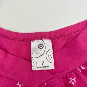 Girls Target, pink cotton singlet top, EUC, size 7,  