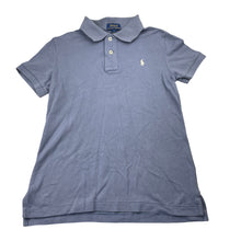 Load image into Gallery viewer, Boys Polo Ralph Lauren, blue cotton polo shirt top, GUC, size 7,  
