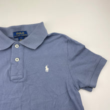 Load image into Gallery viewer, Boys Polo Ralph Lauren, blue cotton polo shirt top, GUC, size 7,  