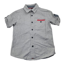 Load image into Gallery viewer, Boys Peter Morrissey, striped cotton short sleeve shirt, EUC, size 5,  