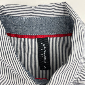Boys Peter Morrissey, striped cotton short sleeve shirt, EUC, size 5,  