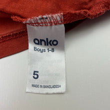 Load image into Gallery viewer, Boys Anko, cotton long sleeve tee / top, owl, GUC, size 5,  