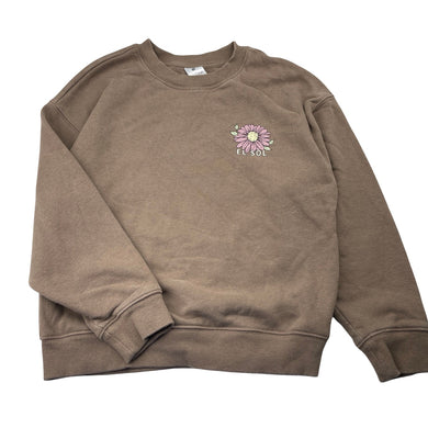 Girls Target, fleece lined sweater / jumper, flower, GUC, size 9,  