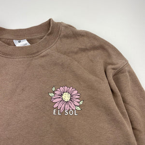 Girls Target, fleece lined sweater / jumper, flower, GUC, size 9,  