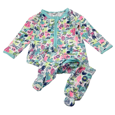 Unisex Tradie Baby, zip coverall / romper, marks at neck, FUC, size 1,  