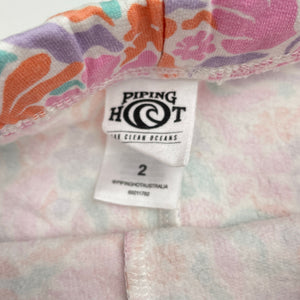 Girls Piping Hot, fleece lined leggings / bottoms, elasticated, Inside leg: 29.5cm, EUC, size 2,  