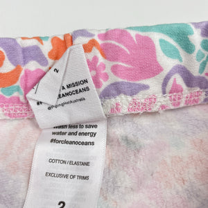 Girls Piping Hot, fleece lined leggings / bottoms, elasticated, Inside leg: 29.5cm, EUC, size 2,  