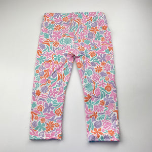 Girls Piping Hot, fleece lined leggings / bottoms, elasticated, Inside leg: 29.5cm, EUC, size 2,  