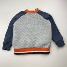 Load image into Gallery viewer, Boys Ollies Place, quilted cotton zip up sweater, marks lower front, FUC, size 1,  