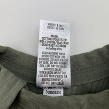 Load image into Gallery viewer, Unisex Bonds, khaki Techsweat zip romper, GUC, size 00,  