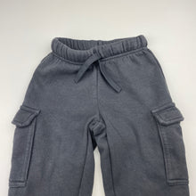 Load image into Gallery viewer, Boys H&amp;M, grey fleece lined track pants, elasticated, Inside leg: 31cm, GUC, size 2,  