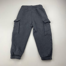 Load image into Gallery viewer, Boys H&amp;M, grey fleece lined track pants, elasticated, Inside leg: 31cm, GUC, size 2,  