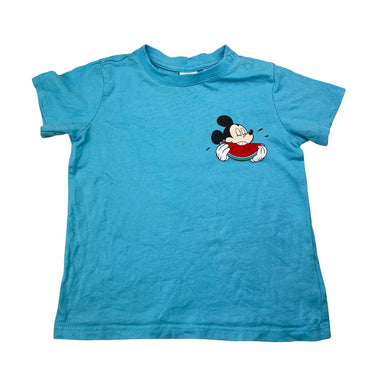 Boys H&M, Disney Mickey Mouse cotton tee / top, FUC, size 1-2,  