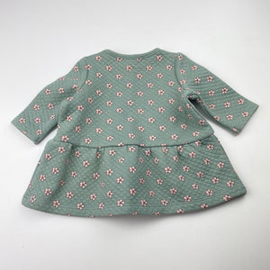 Girls C&A, floral lightly quilted long sleeve top, GUC, size 0000,  