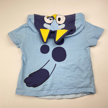 Load image into Gallery viewer, Unisex Bluey, cotton hooded tee / top, GUC, size 1,  