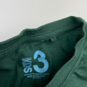 Boys Cotton On, green cotton long sleeve tee / top, GUC, size 3,  