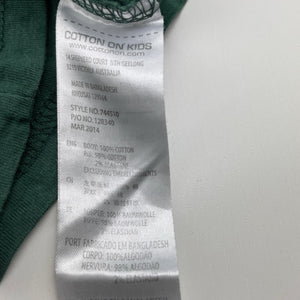 Boys Cotton On, green cotton long sleeve tee / top, GUC, size 3,  