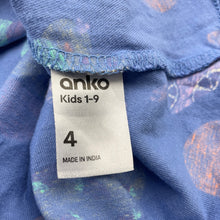 Load image into Gallery viewer, Girls Anko, casual cotton summer dress, GUC, size 4, L: 51cm