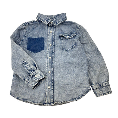 Boys Cotton On, denim long sleeve shirt, poppers, GUC, size 3,  