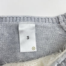 Load image into Gallery viewer, Girls Target, knitted cotton sweater / jumper, cat, FUC, size 3,  